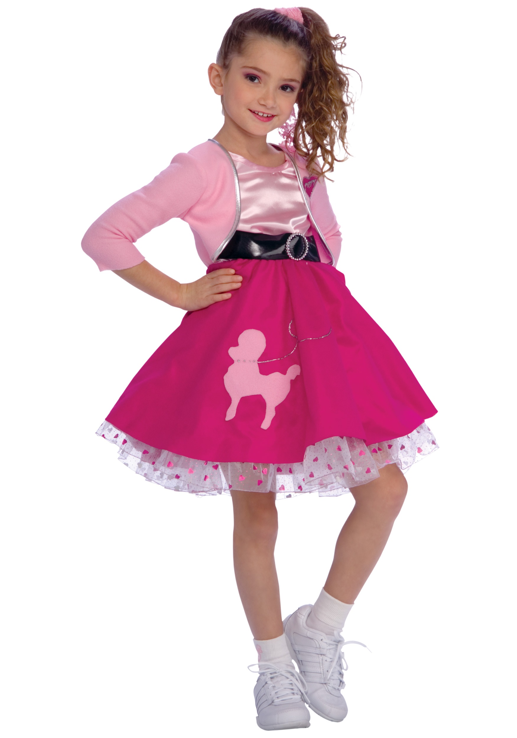 Pink Poodle Skirt Girls Costume