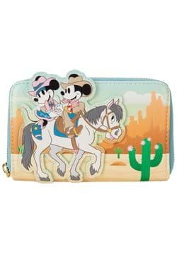 Loungefly Western Mickey Minnie Zip Around Wallet