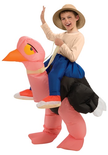 Kids' Inflatable Ostrich Rider Costume