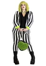 Women's White and Black Stripe Blazer