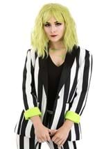 Womens White and Black Stripe Blazer Alt 1