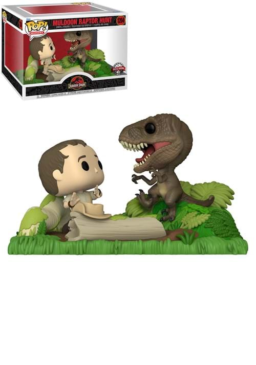 POP Moment Jurassic Park Muldoon Raptor Hunt