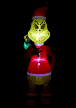 Grinch Santa Claus Inflatable Decor Alt 4