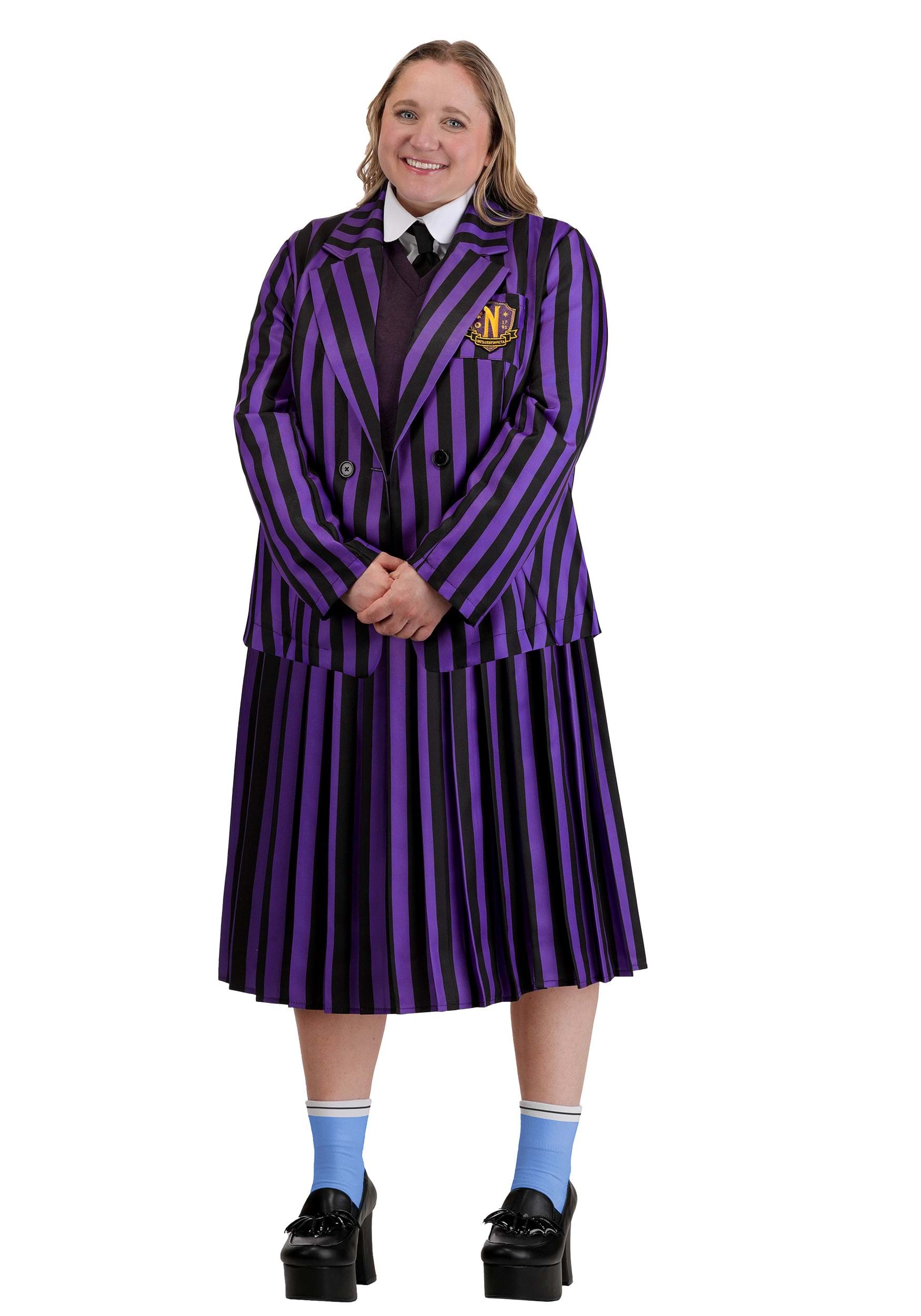 Plus Size Nevermore Academy Enid Sinclair Wednesday Costume for Women | TV Show Costumes