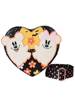 Loungefly Disney Mickey Minnie Ghost Heart Crossbody Bag