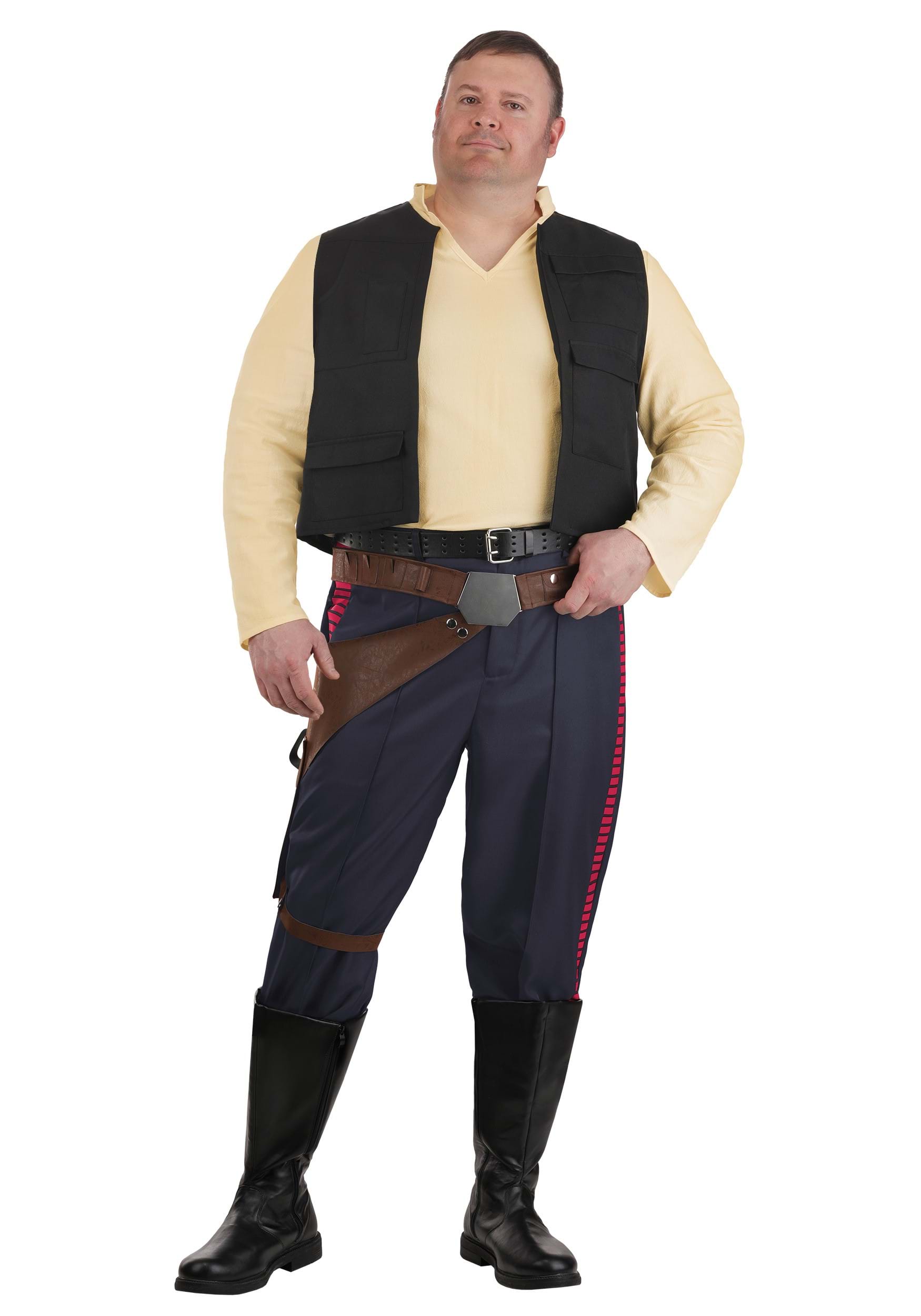 Plus Size Deluxe Star Wars Han Solo Mens Costume | Star Wars Costumes
