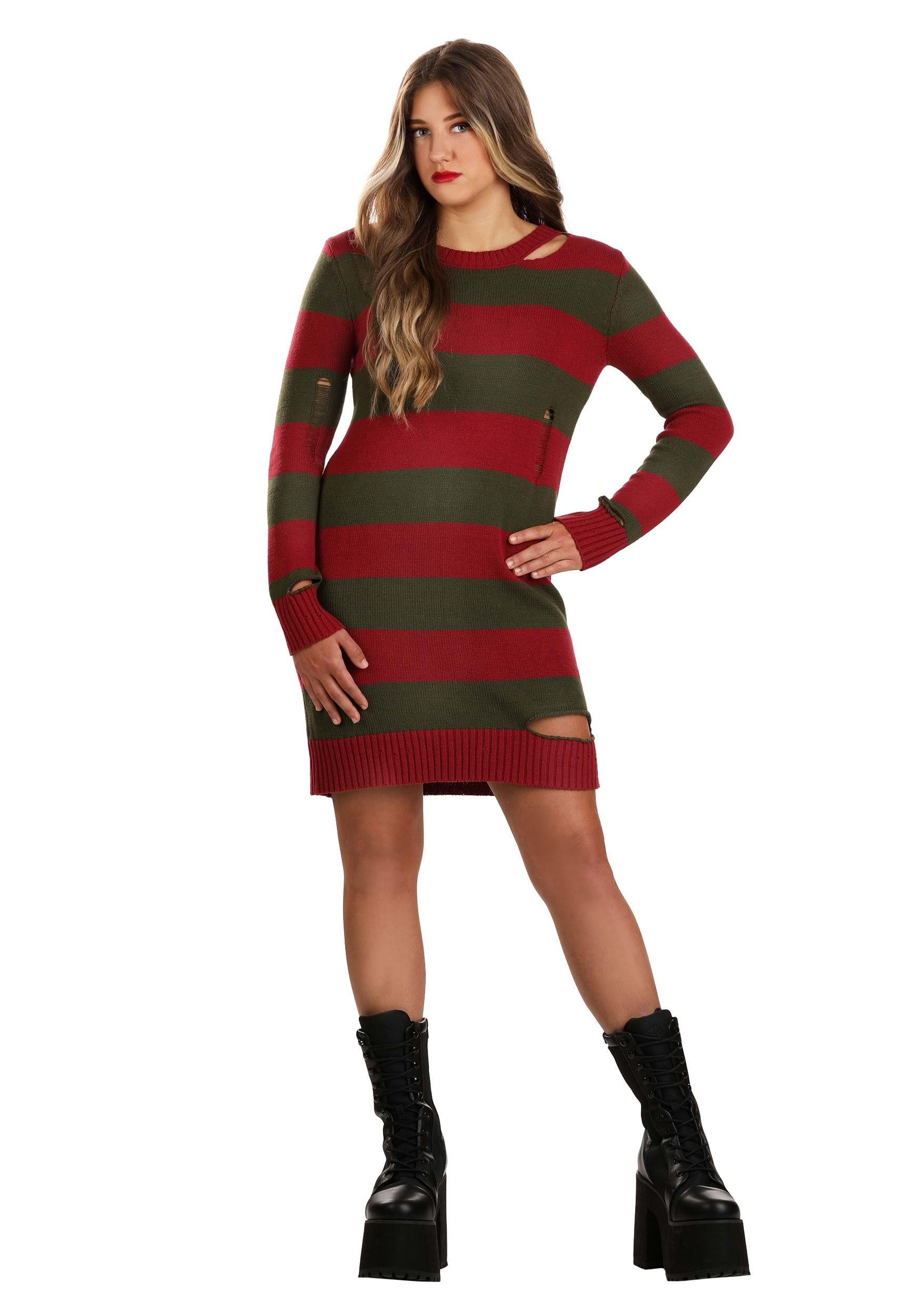 Distressed Nightmare on Elm Street Sweater Dress