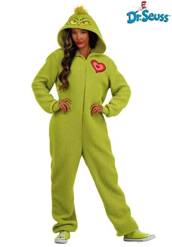 Grinch Costume Onesie for Adults