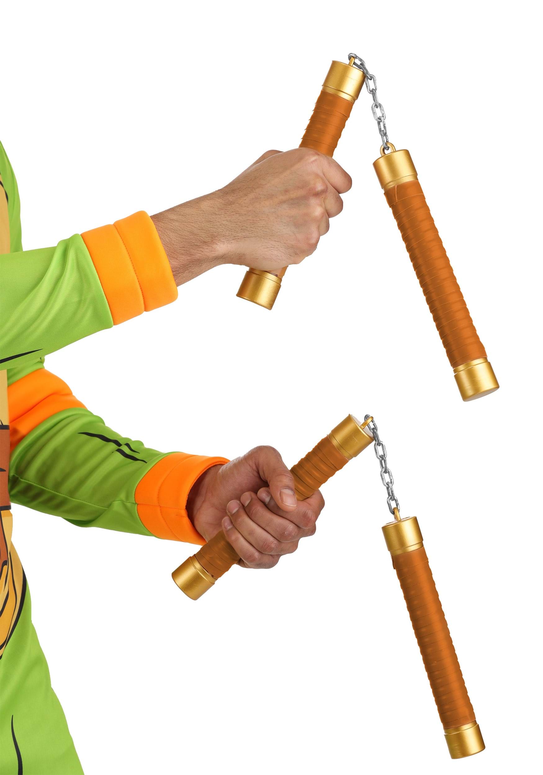 Teenage Mutant Ninja Turtles Michelangelos Cosplay Nunchucks Prop | Nickelodeon Accessories
