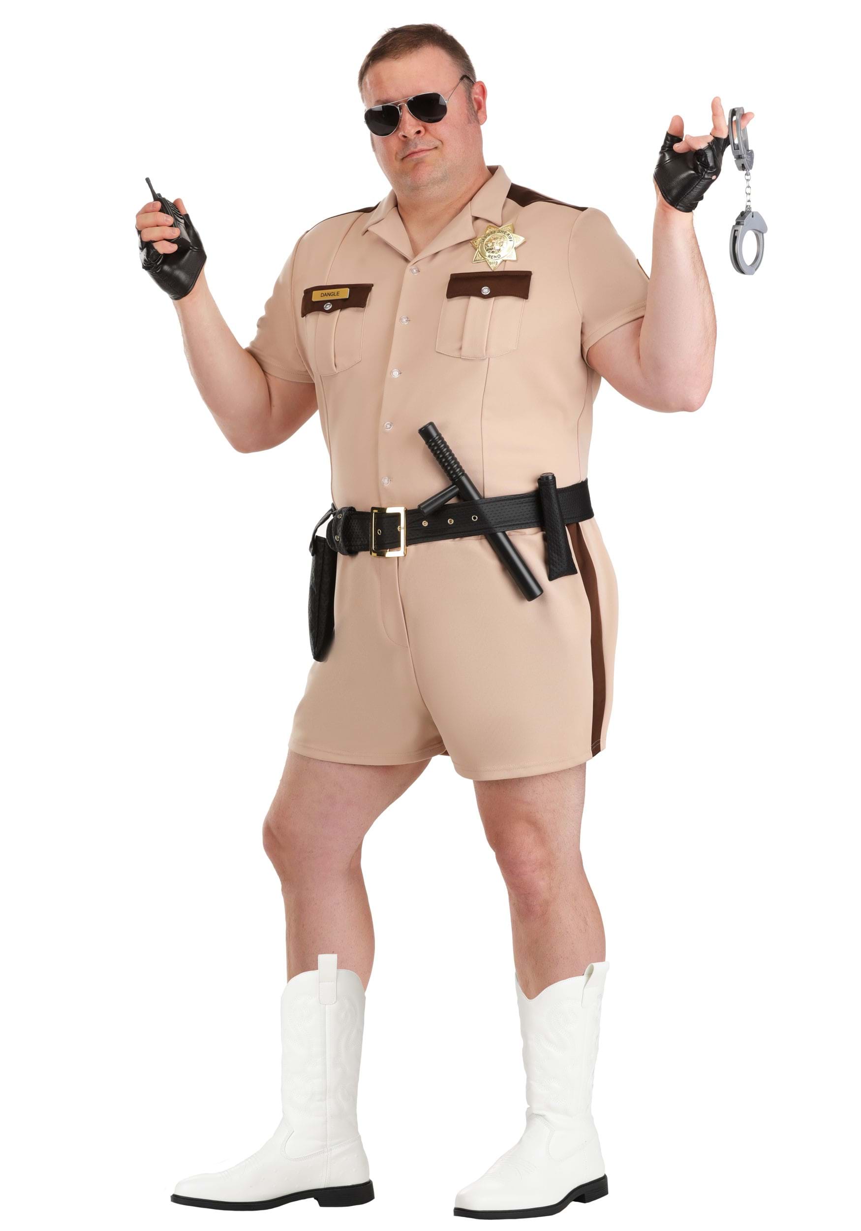Plus Size Deluxe Reno 911 Lt. Dangle Costume for Men | TV Show Costumes