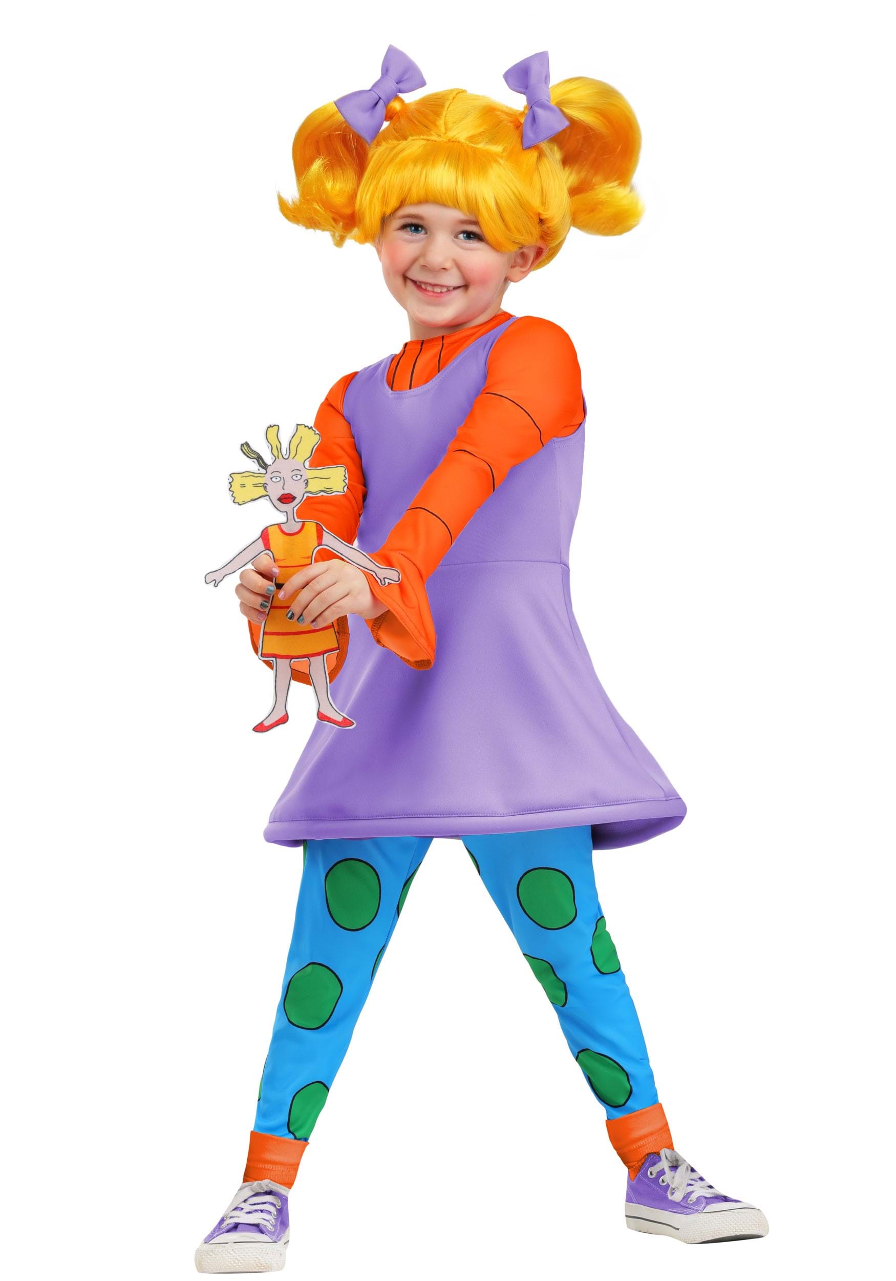 Girls Nickelodeon Rugrats Toddler Angelica Costume | Nickelodeon Costumes
