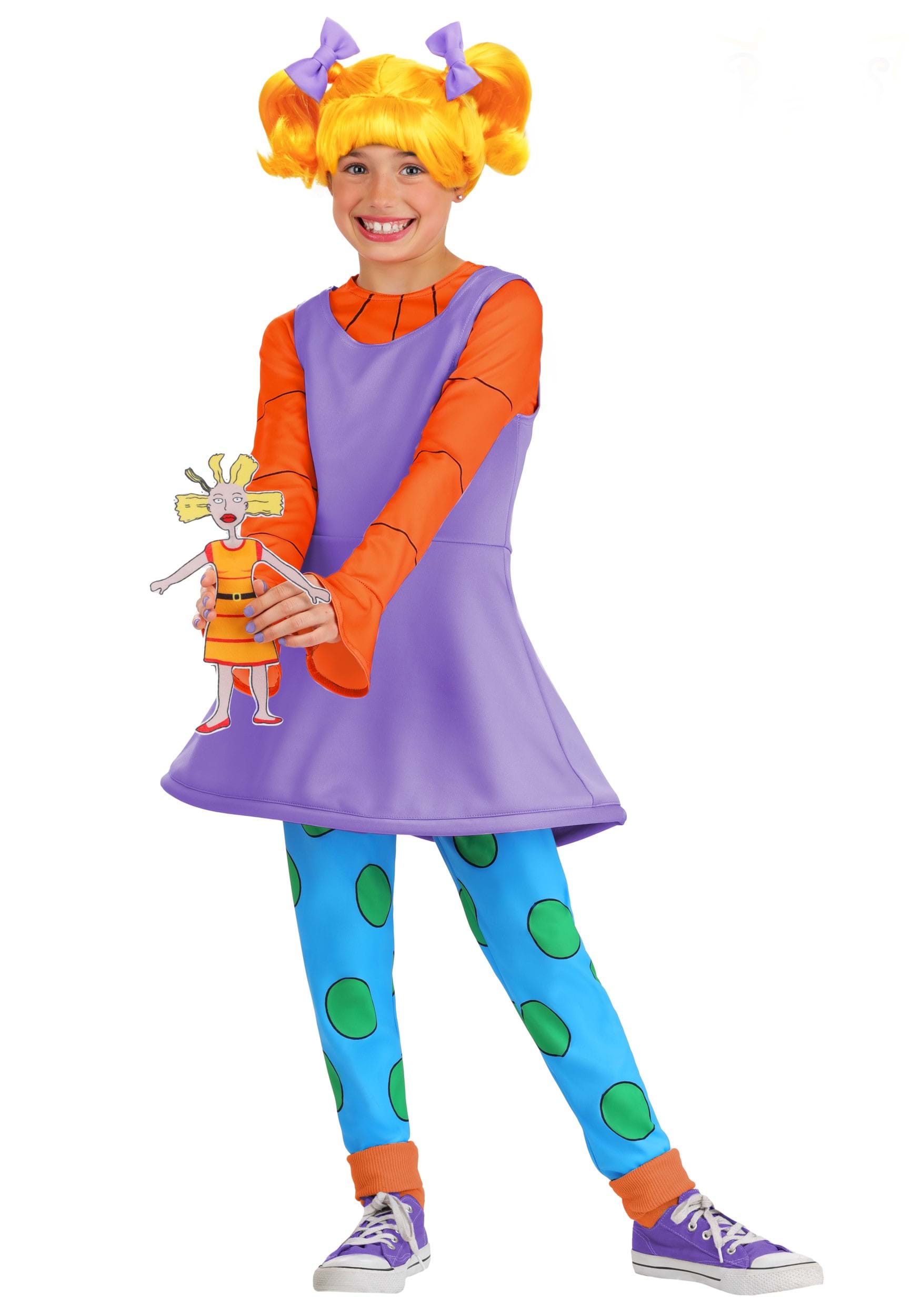 Girls Nickelodeon Rugrats Angelica Costume | Nickelodeon Costumes
