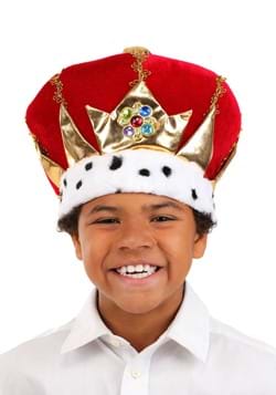 Kids Royal Red King Costume Hat