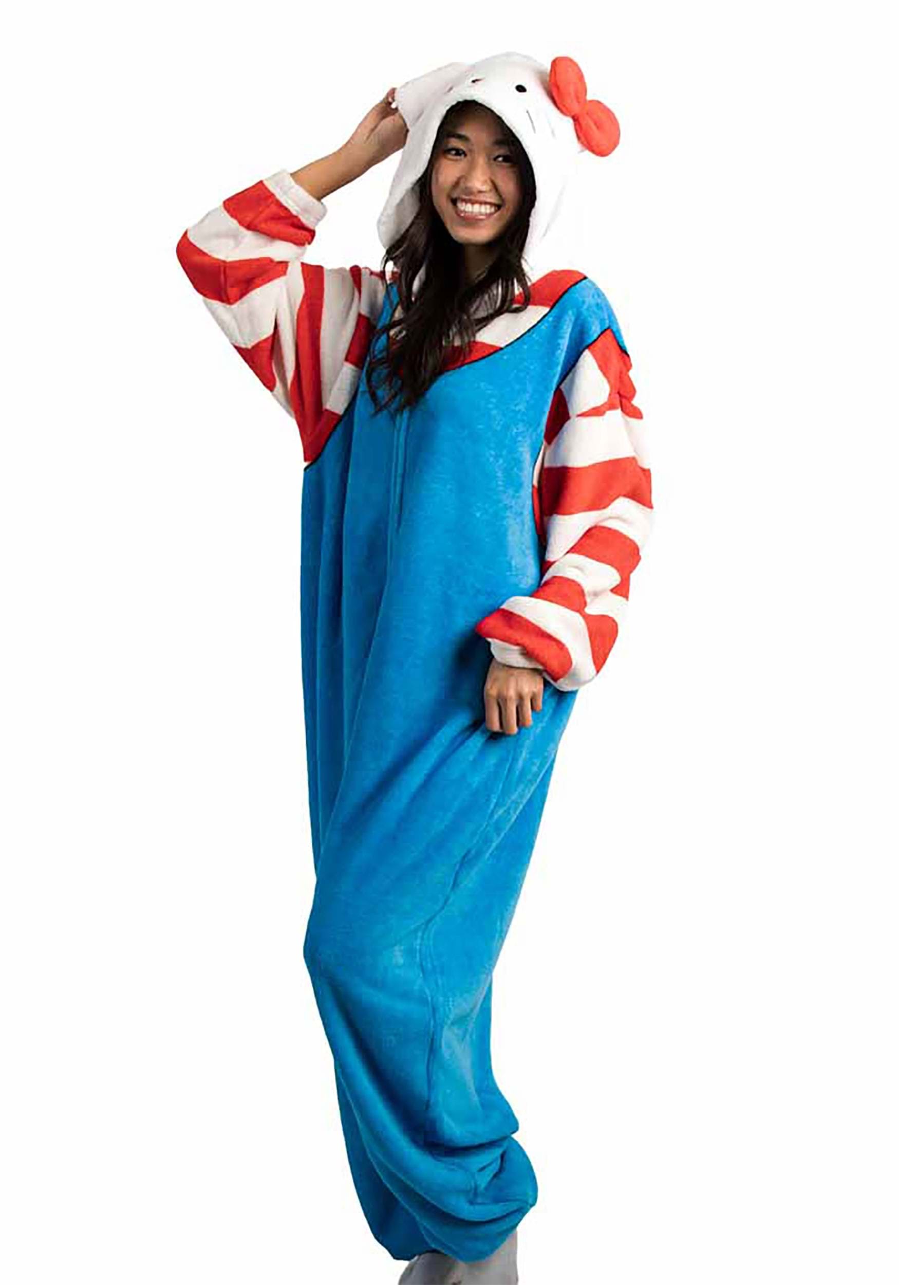 Hello Kitty Cosplay Adult Union Suit Costume | Hello Kitty Costumes
