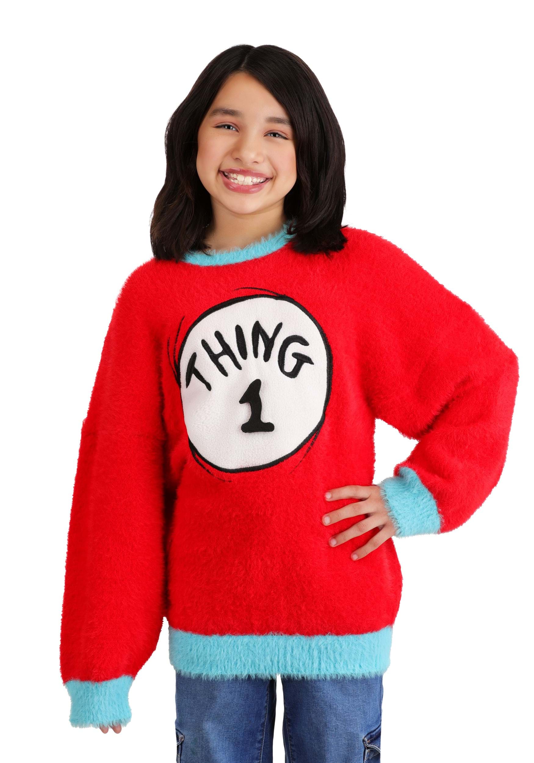 Dr. Seuss Kids Thing 1 & 2 Christmas Sweater | Christmas Sweaters