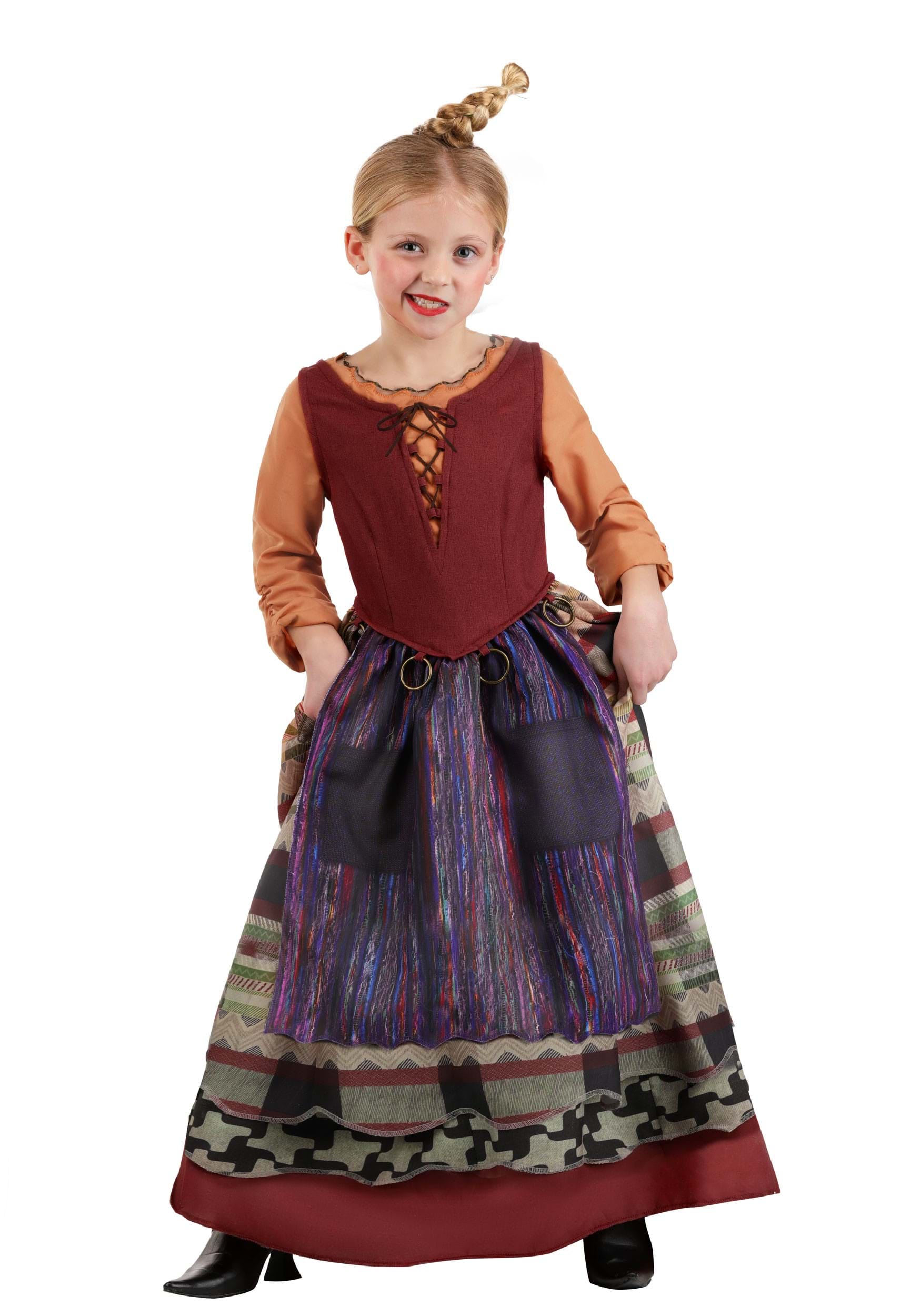 Deluxe Disney Hocus Pocus Mary Sanderson Girls Costume | Disney Costumes