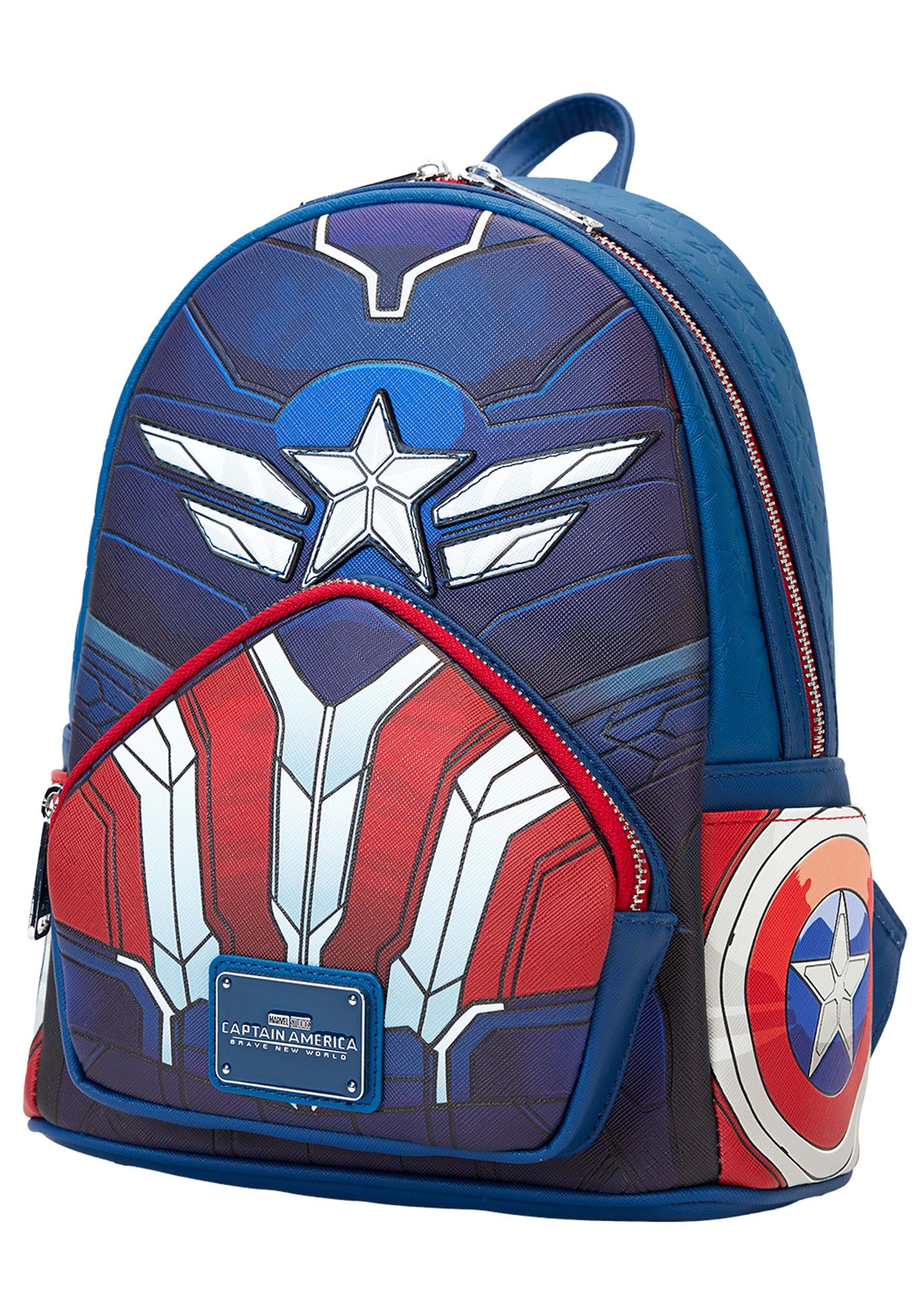 Marvel Captain America Brave New World Cosplay Mini Backpack by Loungefly | Marvel Accessories