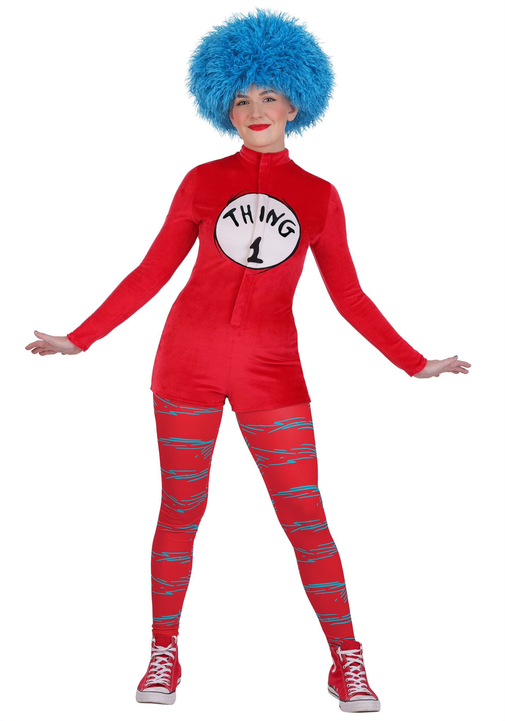 Dr. Seuss Thing 1 and Thing 2 Costume Romper for Women | Dr. Seuss Costumes