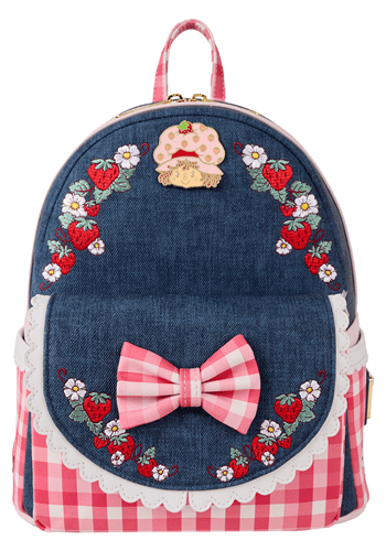 Loungefly Strawberry Shortcake Faux Denim Mini Backpack