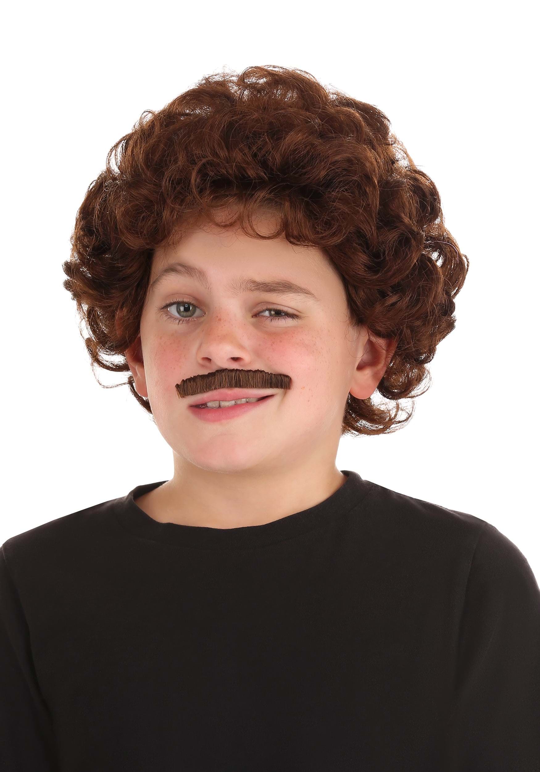 Lovable Luchador Kids Wig and Mustache Costume Kit | Movie Accessories