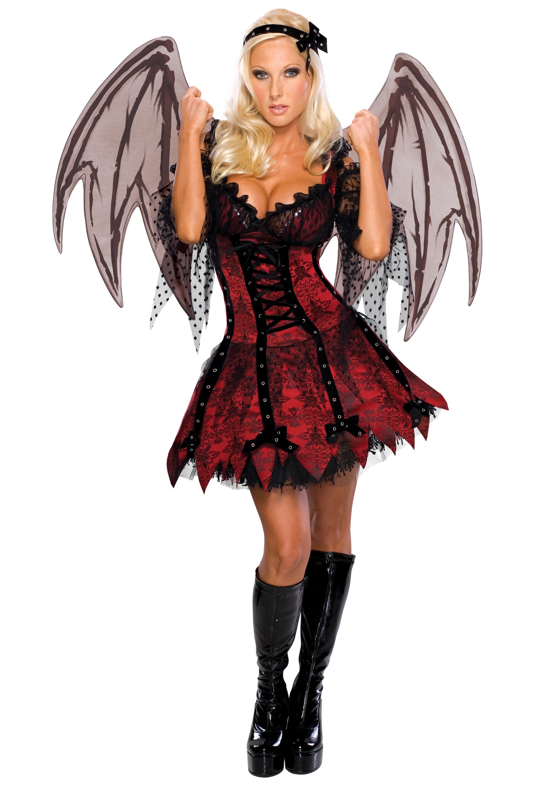 Scarlet Vampiress Costume For Dress-Up,Halloween,Theme Parties Size L 